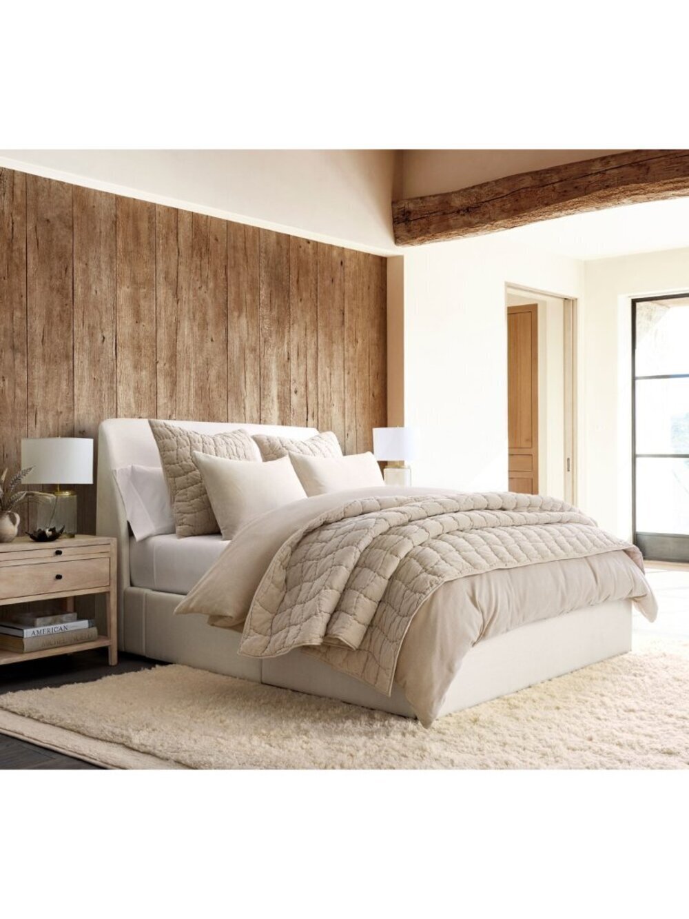 POTTERY BARN Cozy Cloud Duvet Cover in Oatmeal Size King/Cal. King